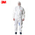 3M 4535 白色带帽连体透气蓝色背部防护服防核辐射颗粒M码1件装