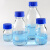 冰禹 BY-2464 蓝盖试剂瓶透明 丝口玻璃瓶 螺纹口带刻度 高硼硅500ml