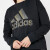 阿迪达斯 （adidas）卫衣女装春季新款运动服大logo加绒舒适休闲圆领套头衫上衣 DZ8676黑色内里加绒 S