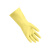 帮手仕H乳胶防滑防水防护洗碗保洁工作干活劳动手套劳保用品手套A1 黄色3双 S码 
