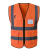 曼睩F815多口袋橙色款针织布反光背心施工防护安全反光马甲