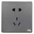 FSL 五孔插座【灰色】 i3大板系列插座面板86型墙壁暗装定制