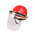 电焊防护罩安全帽面罩焊工专用防护打磨切割割草焊帽子头戴式面具定做 【红】安全帽+支架+透明屏