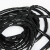 BOWERY缠绕管PE塑料束线管电脑线缆整理电线收纳理线管光纤保护电源线网线包线管25mm黑色 2.5米/卷 1卷