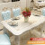 御尊匠心欧式大理石餐桌实木椅子组合长方形奢华家用高档雕花白色经济型 1.3米印花理石桌+4把经典椅
