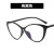 TLXT超轻猫眼型黑框眼镜2022欧美风素颜神器圆脸显瘦平光镜凹造型 默 磨砂奶茶