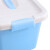 冰禹 BYA-234 塑料带提手收纳箱  加厚杂物整理箱 北欧蓝标准小号8L