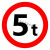适用交通安全标识 标志指示牌 道路设施警示牌 直径60cm 限重5T标牌