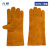 元棉 牛皮电焊手套 隔热防烫焊工专用手套耐磨劳保防护手套红