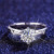 玖长时【心弦】925银戒指女士单戒一克拉莫桑钻求婚生日礼物 经典锆石款（配证书） 一克拉