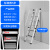 定制百佳宜梯子铝合金折叠室内扶手阁楼梯子加厚伸缩移动工程适配 银色10步标准款适用2.5-2.7米