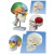 骷髅人模型 成人一比一仿真人体头骨模型头颅骨解剖数字编码标识骷髅标本人体骨骼骨架教学模型 B2款：骨缝线头骨带脑