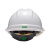 梅思安V-Gard-500PE豪华型一指键帽衬V型有孔安全帽施工建筑工地防撞头盔白色1顶