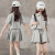 裴宏小童儿童小女孩衣服4-6岁夏天套装装时髦洋气夏季新款短袖休闲运 灰色 120cm(120cm)