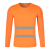 安全背心工地速干面料建筑施工道路环卫反光衣工地服反光T恤广告 橘色长袖