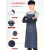 牛仔围裙工作围裙劳保电焊成人男女韩版时尚厨房餐厅耐磨帆布围裙 尺寸中号：90cm*60cm(2条)