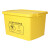 金诗洛 K5154 医疗废物带轮周转箱 方形医疗整理收纳箱医院诊所医疗废物垃圾箱 100L
