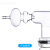 嘉际 KDN凯式定氮仪排污管 消化炉专用排污管 四孔排污管定氮管45*300 玻璃主件D型号(85mm)
