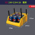 惠利得货架斜口分类零件盒组合式物料盒元件盒塑料盒螺丝盒工具箱收纳盒 F2号黄【250*220*120】