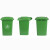 海斯迪克 户外垃圾桶 加厚环卫分类垃圾桶 塑料带盖垃圾箱 绿色50L无轮 HKT-393