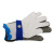 金诗洛 KSL024 不锈钢丝防割手套 金属手套 裁剪防护手套 316不锈钢 蓝边蓝扣 (单只)