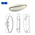 FACEMINI BS-1 铁皮文件柜配件扣手塑料把手钢制更衣柜抽屉拉手（10个装） 铝合金8号 尺寸见清单 48h