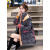 皮尔卡丹（pierre cardin）羽绒棉服女2023年冬季新款拼色宽松中长款小众设计感加厚潮流外套 灰 M100-114斤