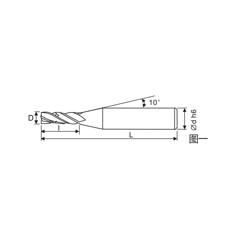 刃天行立铣刀 PGM4040-050S06T30通用加工4刃 平底铣刀 订制品