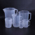 樵牧人 塑料量杯 塑料烧杯 实验室器皿 塑料刻度杯 250ml（全柄无盖10个装） 
