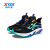 特步（XTEP）【商场同款】儿童男夏季透气旋钮扣中大童跑步鞋运动鞋子 黑/里昂蓝 33码