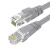 创优捷 六类成品网线6L-1m 非屏蔽千兆高速CAT6网线 宽带网络布线灰色1米