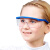 护目镜儿童幼儿园学生防风沙尘实验眼镜防冲击飞溅防弹弓水弹眼镜 黄架白镜（绑带款）（3-6岁）