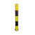 月桐（yuetong）高亮度反光膜警示柱路桩 DYT-Y0193 76×1000mm 壁厚1.5mm 固定款 黑黄色 1根