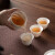 苏氏陶瓷（SUSHI CERAMICS）羊脂玉中国白功夫茶具套装茶碗三行盖碗配10杯礼盒套组 三行套组