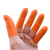 防滑手指套劳保工业乳胶手套耐磨橙色白色麻点一次性乳胶橡胶防护 橙色麻点指套L码10只(大码)