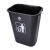 垃圾桶大号长方形无盖餐厅厨房塑料大容量商用垃圾分类垃圾桶 亮牌43L黑色无盖