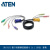 ATEN 宏正 2L-5305P 工业用5米PS/2接口切換器线缆 提供HDB,PS/2及音频信号接口(电脑端) 三合一(鼠标/键盘/显 示)SPHD及音频信号接口(KVM切換器端)
