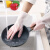 洗碗手套女厨房耐用型贴手防水胶皮手套刷碗做家务清洁洗衣服工业品 zx透绿1双装 S