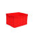 红色塑料周转箱不良品箱胶框工业储物箱加厚长方形大号带盖收纳箱 M5719/640*430*200mm 红色