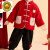 G.DUCKKIDS小黄鸭新年拜年服外套男童儿童童装宝宝女童冬款潮 红色拜年服套装 90cm