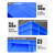 黍鱼黍鱼加厚长方形塑料盒工具箱收纳盒物流箱零件盒物料盒胶框 矮六格(蓝)外:285*223*45MM 全新