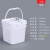 2L白色塑料桶方形带盖加厚正方形便携小水桶2升桶 3.5L白色 正方形