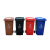 舒弗 分类带轮塑料垃圾桶翻盖 环卫物业小区垃圾桶 详情联系客服 120L带轮（可回收物/蓝色）