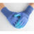 耐磨塑胶劳保手套浸胶带胶乳胶防水耐油防滑劳动工作工地胶皮 佳护蓝色丁青手套（12双） 均码
