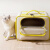 猫咪外出便携背包单双肩斜跨手提式兔子透气中小型犬狗大容量折叠 黄色电视包(+单肩背带)