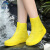 阿力牛 AZF87 双层鞋底防水雨鞋套 加厚耐磨防滑鞋套 黄色中筒 XL(40-42码） 