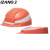 日本DIC IZANO 2进口安全帽工地出差便携可折叠地震防灾救援收纳伸缩轻便头盔 桔色白条纹