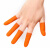 海斯迪克 加厚防滑护指 耐磨乳胶清洁手指套 橘黄色 2.9cm/L码(100只) HKT-289