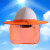 安全帽遮阳帽檐夏季透气工地专用防晒神器无顶帽沿板建筑网眼护颈 桔红色
