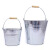卡质 KAZHI  清洁用品 白铁皮水桶5L 镀锌桶大容量便携手提 10个装